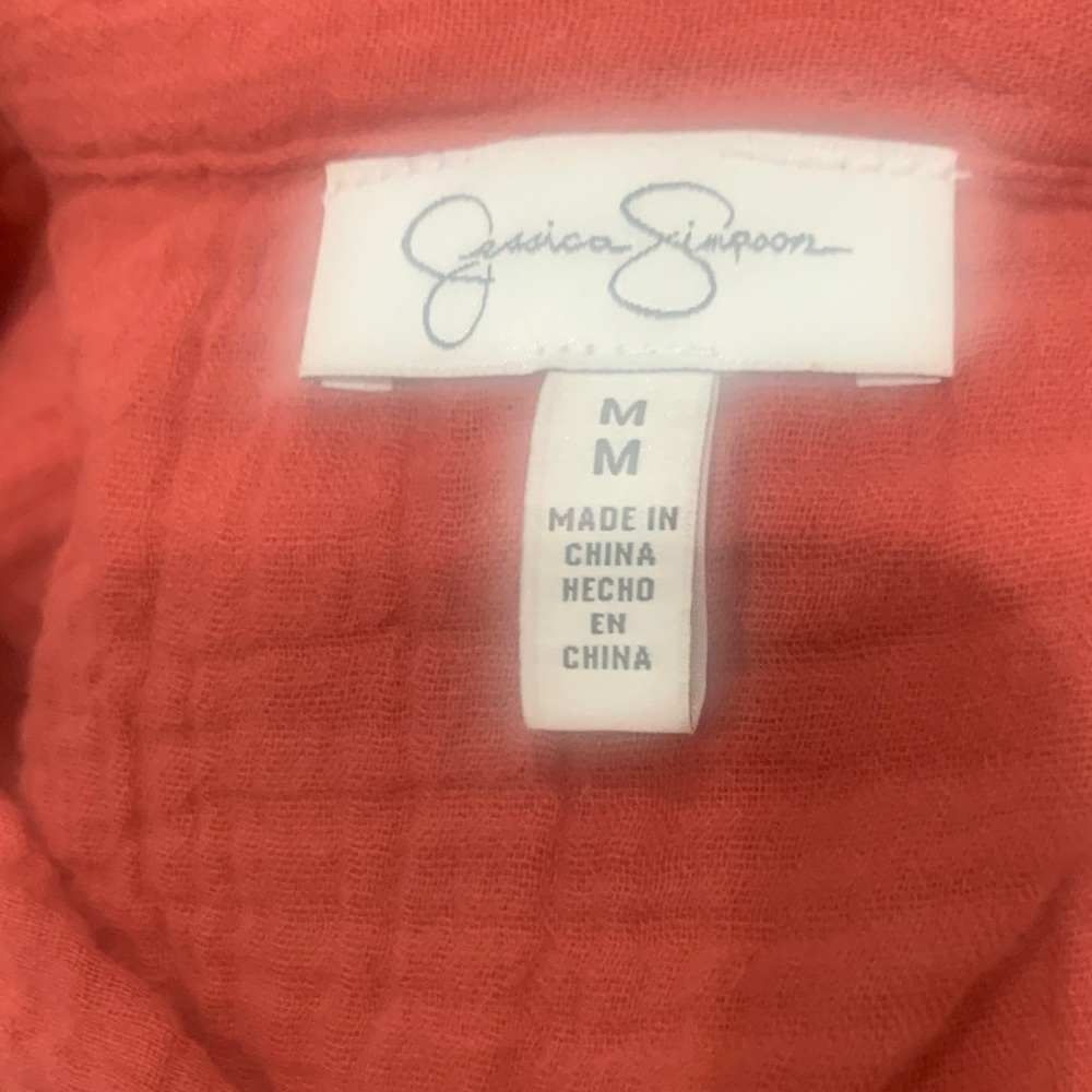 Jessica Simpson Red Textured Shirt - Picture 3 of 7